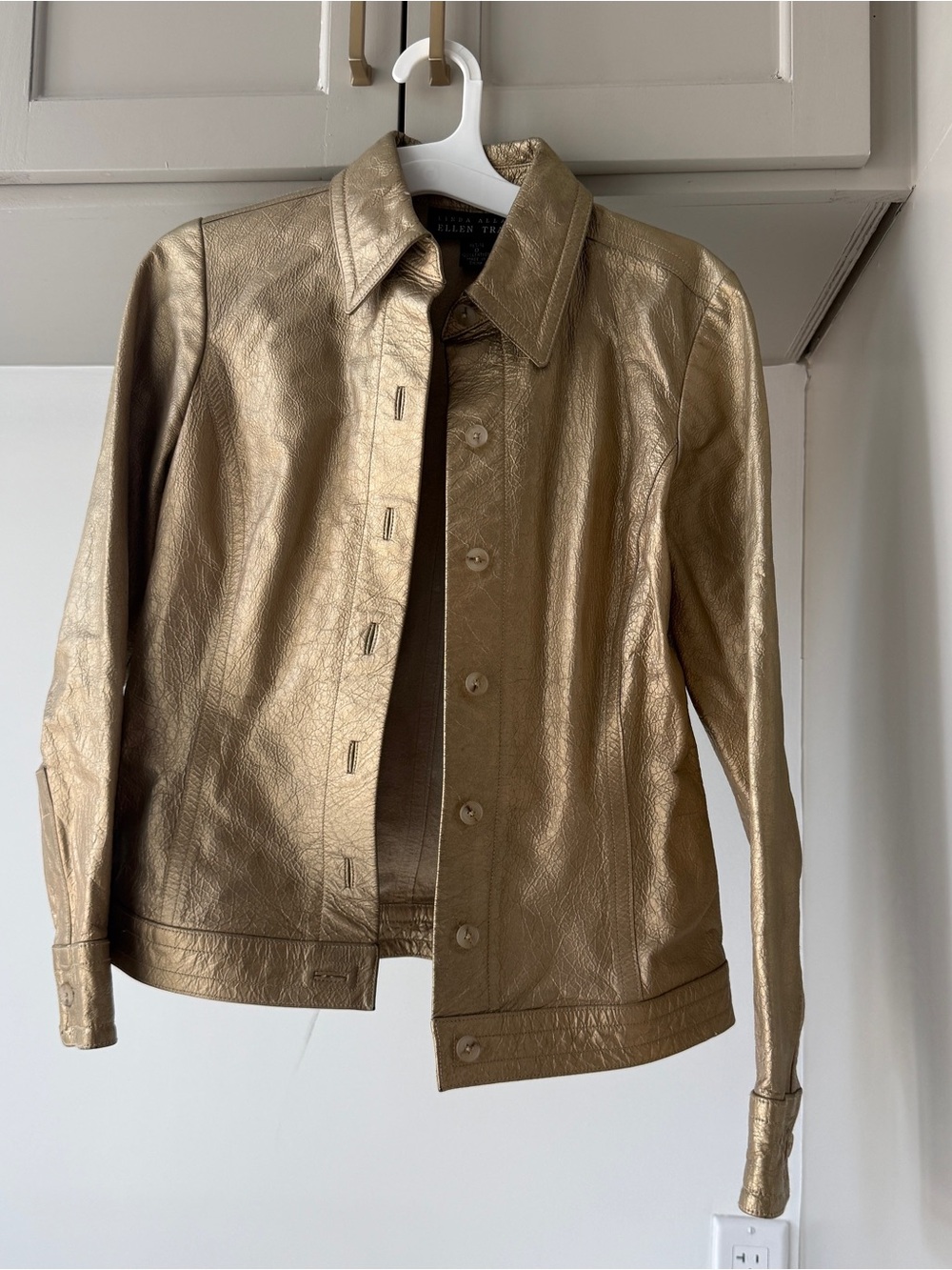 Vintage Gold Leather Jacket